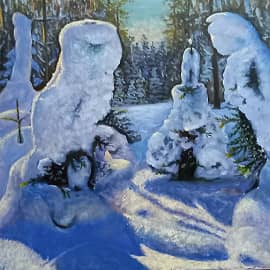 По мотивам картины О. Потас Сугробы