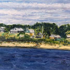 Деревня на берегу Пинеги.