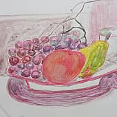 Блюдо с виноградом