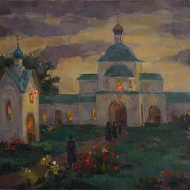 Вечер в Спасо-Преображенском монастыре г. Муром