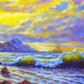 Море цвета фиолет