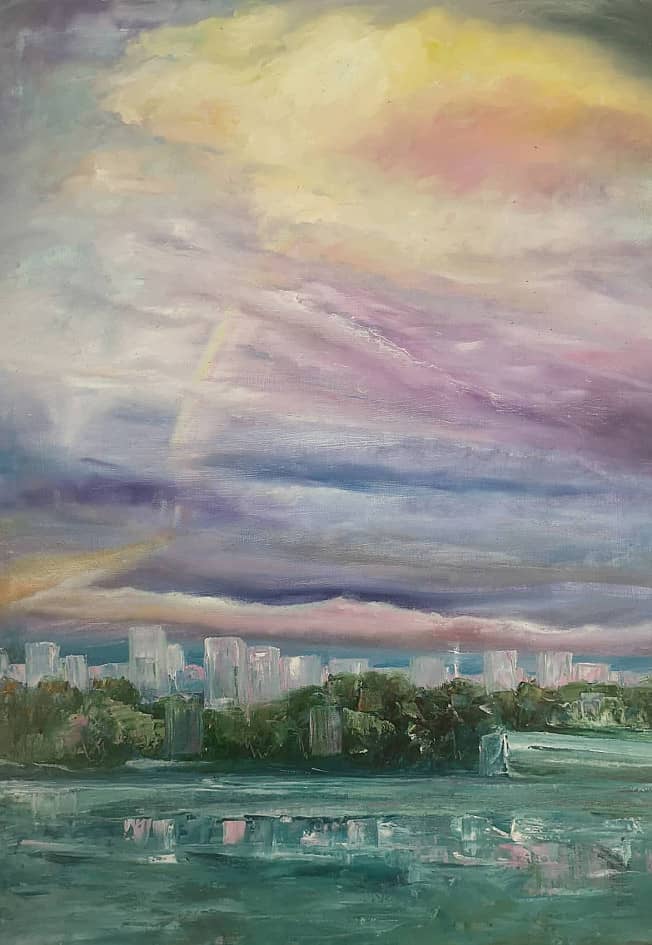 Гроза прошла. Вид на Москву.