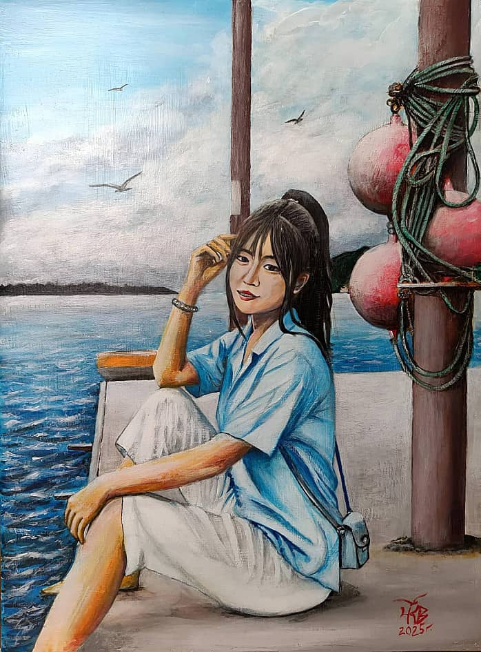 Девушка у моря