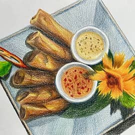 Пхукет. Роллы. Скетч.