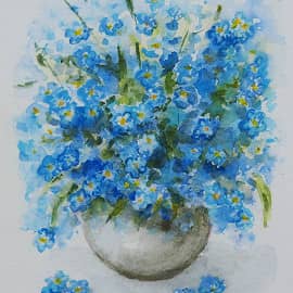 Открытка "Незабудки"