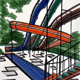 Сиде. Водные горки. Скетч.