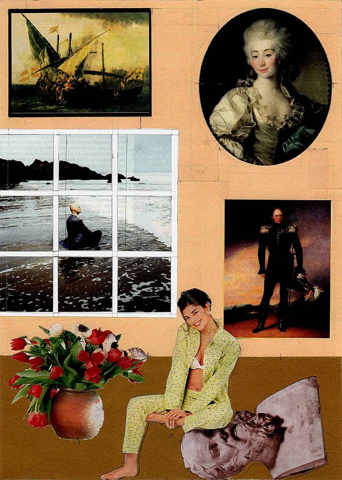 Водил меня Серега на выставку картин. Коллаж.