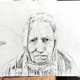 ПРЕДВАРИТЕЛЬНЫЙ РИСУНОК (ПОД МАСЛО)