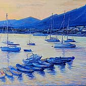 Геленджик. Вечер. Яхт-клуб перед регатой. Серия "яхт-клуб ". День и ночь. Проект светофизика