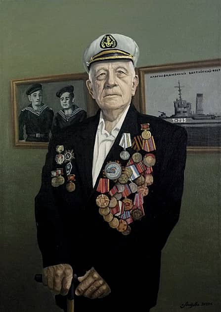Портрет ветерана ВОВ  Е.И. Будыльского