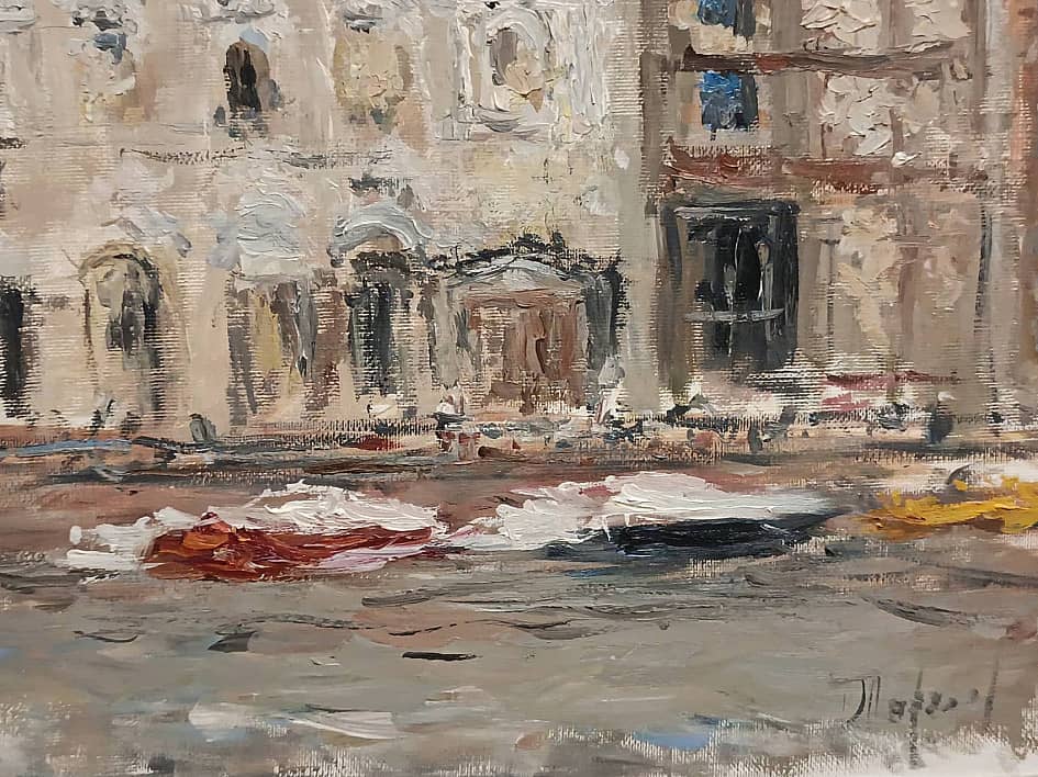 Этюд Лодки на канале