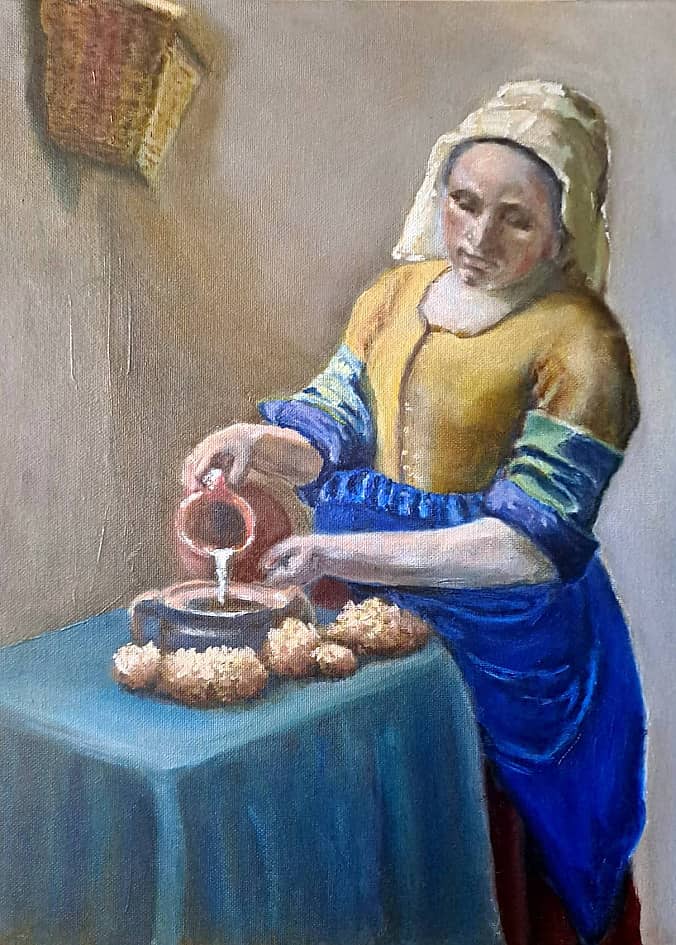 Подражание мастеру Ян Вермеер "Молочница"