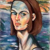 Автопортрет с шеей Рафаэля и взглядом Сальвадора Дали