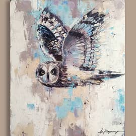 Картина маслом "Куда хочу - туда лечу" мастихин