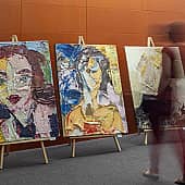 Картина Игра с зеркалом Абстрактный женский портрет Екатерина Лебедева художник (3), художник Екатерина Лебедева