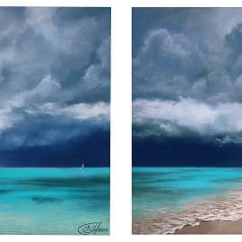 Диптих "Turquoise" ("Бирюзовое")