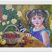 Сашенька на каникулах.