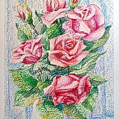 Розы зарисовка