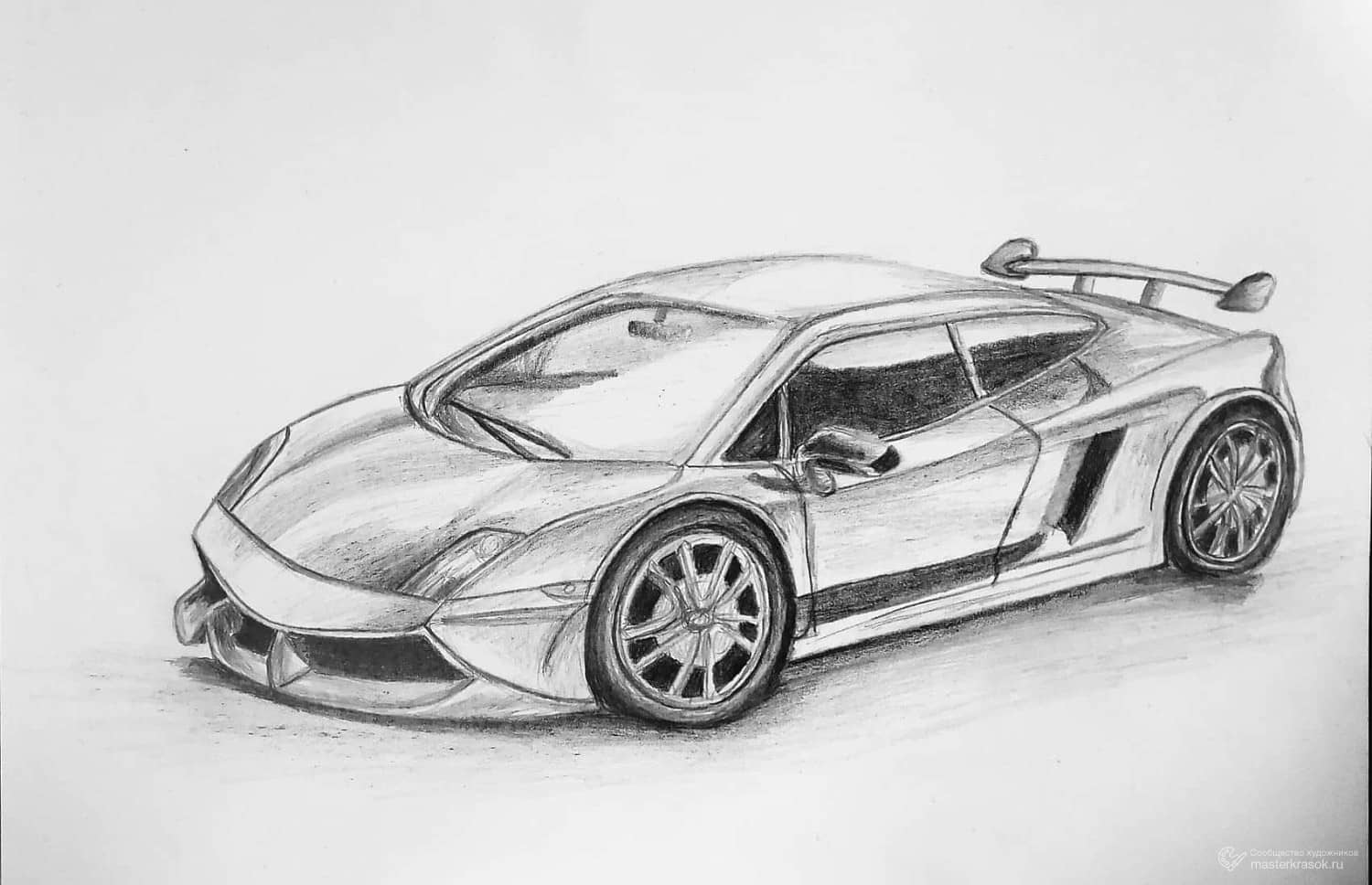 Рисунок Lamborghini Huracan Super Trofeo EVO2 (LB724) 2021 - дизайн скетчи суперкара