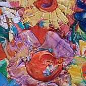 Картина Яркие цветы и жизненная сила Абстракция Екатерина Лебедева художник (8), художник Екатерина Лебедева