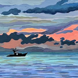 Фукуок. Лодка. Скетч.