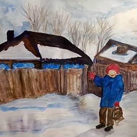 На деревенской улице