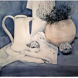 Натюрморт с новогодними шарами