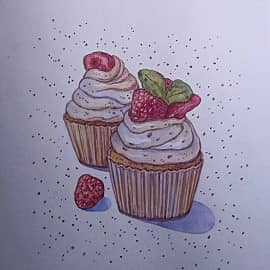 Пирожные с клубникой