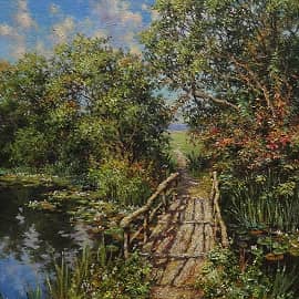 Пейзаж с мостиком