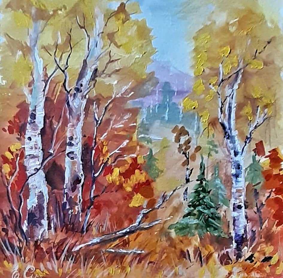 Осень в лесу Этюд