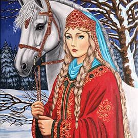 Девушка и конь