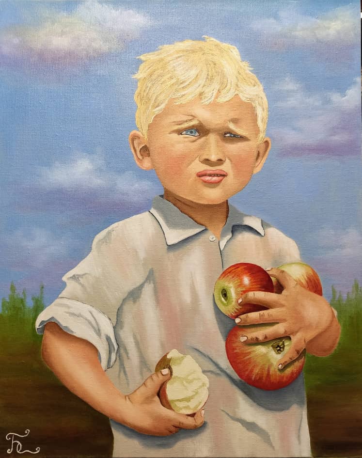 Мальчик с яблоками
