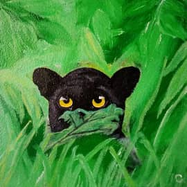 Пума на охоте