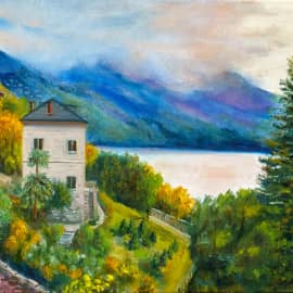 На берегу горного озера