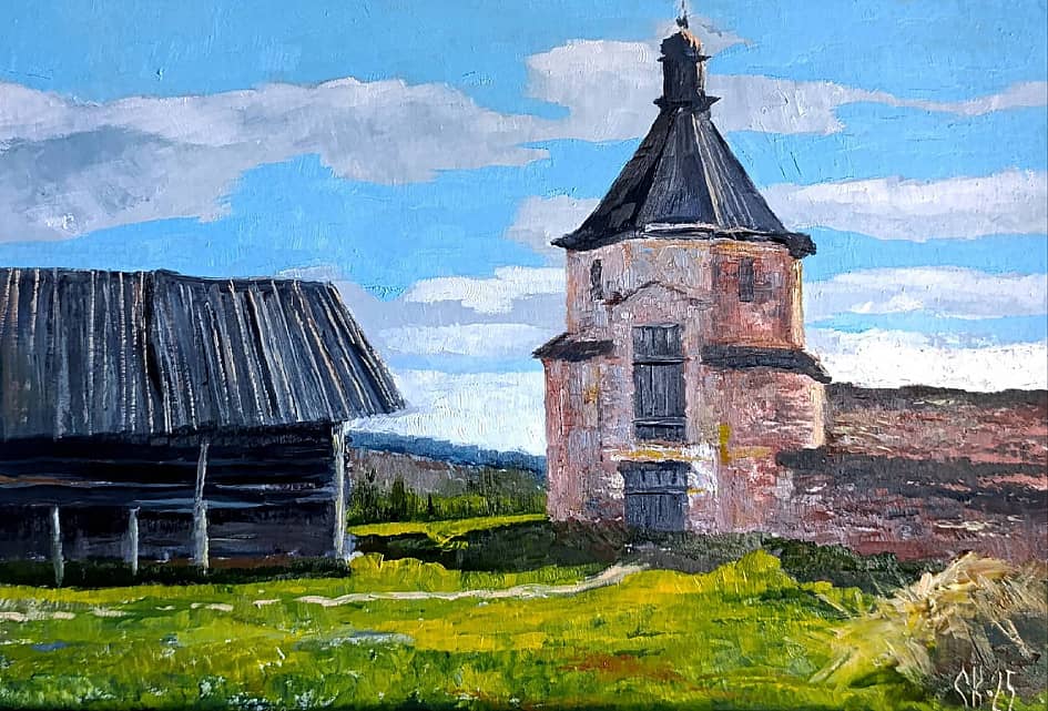 У стен монастыря. Пленэр(1)