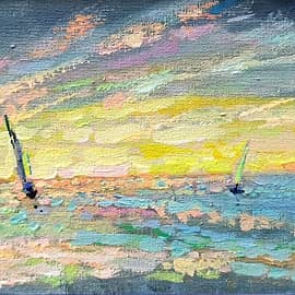 Гонка на закате. День и ночь. День Проект "светофизика в живописи".