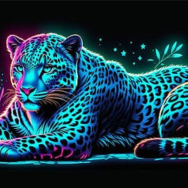 Неоновый леопард