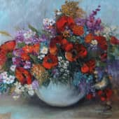 Букет полевых цветов (1), художник Диана Сотникова