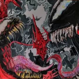 Картина " Веном против Карнажа"