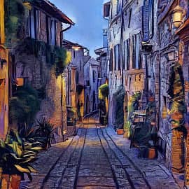 Вечерние тени.