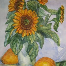 Натюрморт с подсолнухами