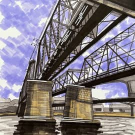 Под мостом. Скетч.