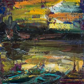 Две лодки поздним вечером