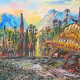 Диметродон и протакситы.