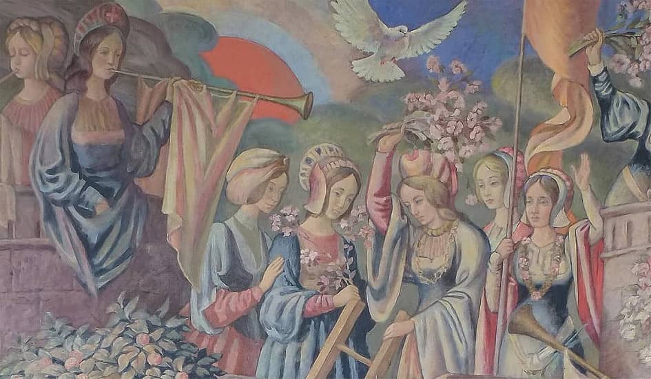 Штурм замка любви .(фрагмент картины)