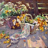 Цветы на крыльце