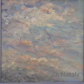 Небеса обетованные, картина из облачной серии к Голубой выставке ЖуравлёваАрт