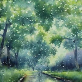 Картина "Дыхание зелёного парка"