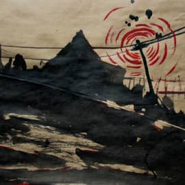 Закат в деревне