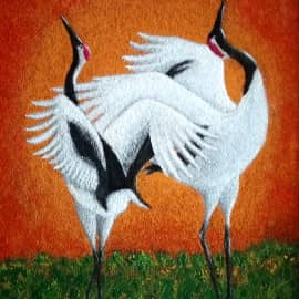 Танец японских журавлей